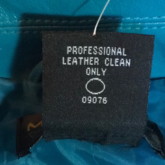Metrostyle Beautiful Turquoise Leather Jacket. NWT - Picture 7 of 11